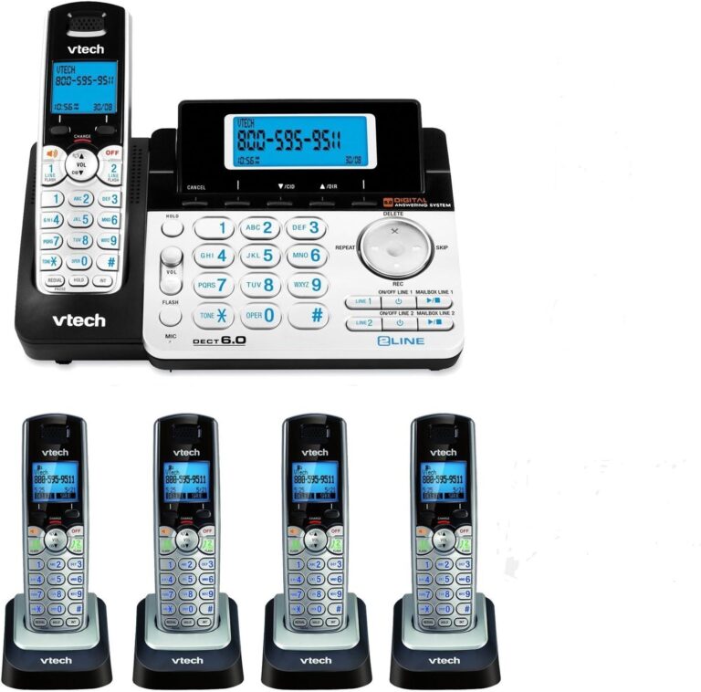 VTech DS6151 2-Line Cordless Phone with Answering System & Caller ID | Expandable with 4 DS6101 Handsets
