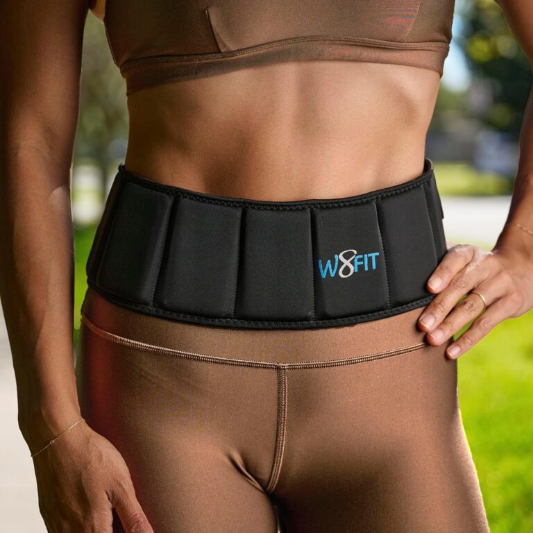 W8FIT Adjustable Weighted Walking & Exercise Belt | Add Weight for Walking, Running, Hiking & Fitness