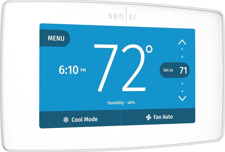 Emerson Sensi Touch Wi-Fi Smart Thermostat with Color Touchscreen, Works with Alexa, Energy Star Certified