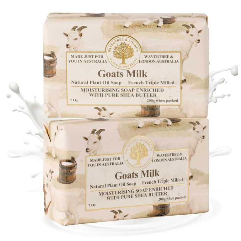 Wavertree & London Natural Goat Milk Soap Bars (2 Bars) – Moisturizing, Chemical-Free for Sensitive Skin