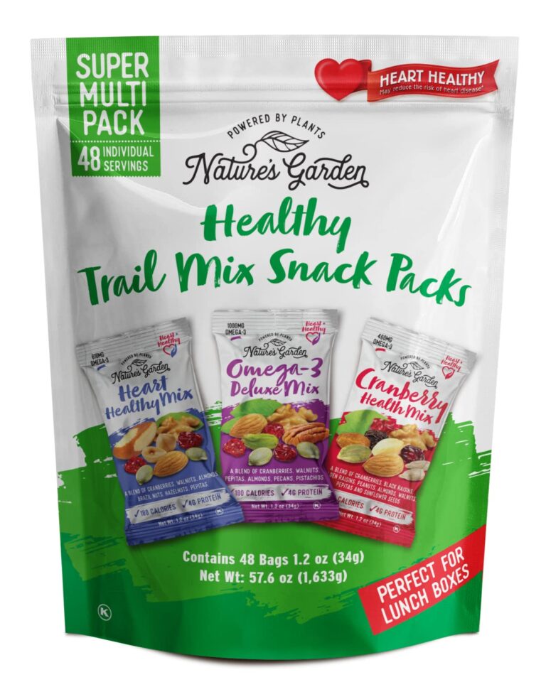 Nature’s Garden Healthy Trail Mix Snack Packs | 48 Allergy-Free Bags with Premium Nuts & Seeds | 57.6 oz