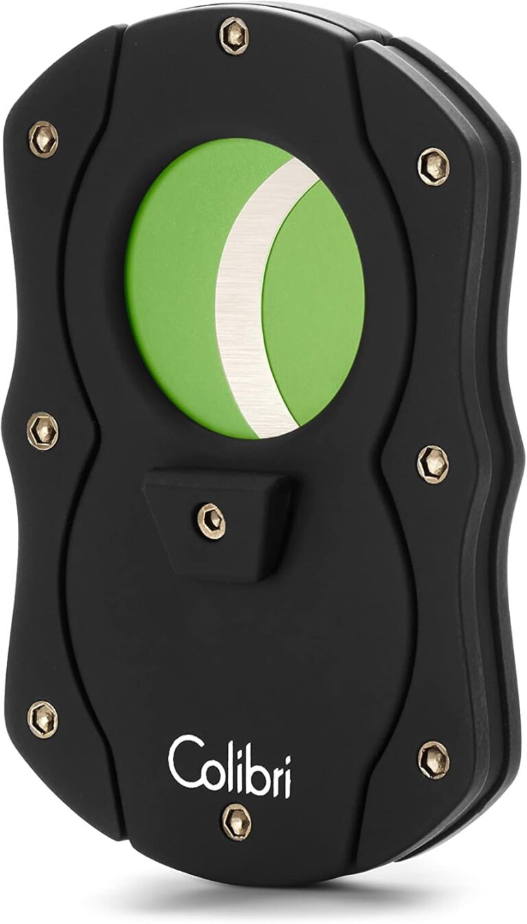 Colibri Premium Cut Cigar Cutter: Ergonomic Stainless Steel, Double Guillotine Spring-Loaded Blade for up to 62+ Ring Gauge