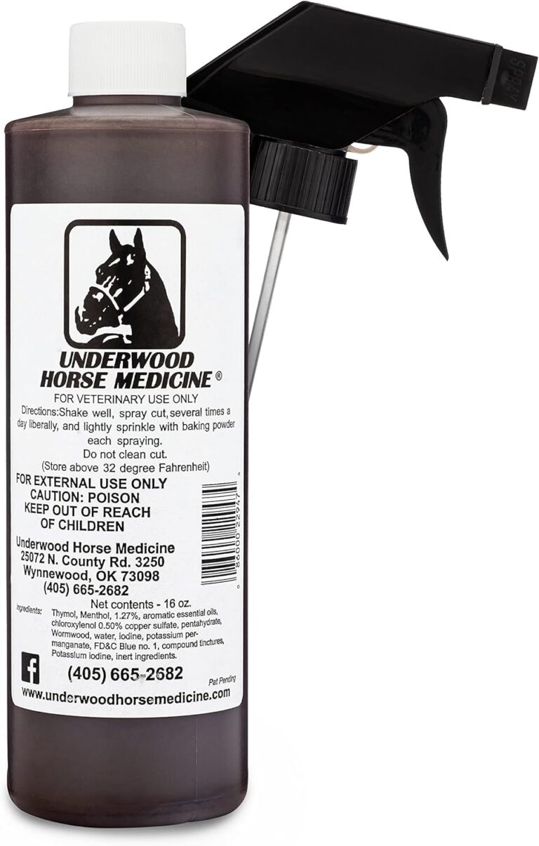 Equine & Dog Wound Care Spray Refill, 16oz – Topical First Aid for Cuts, Scrapes on Horses & Pets