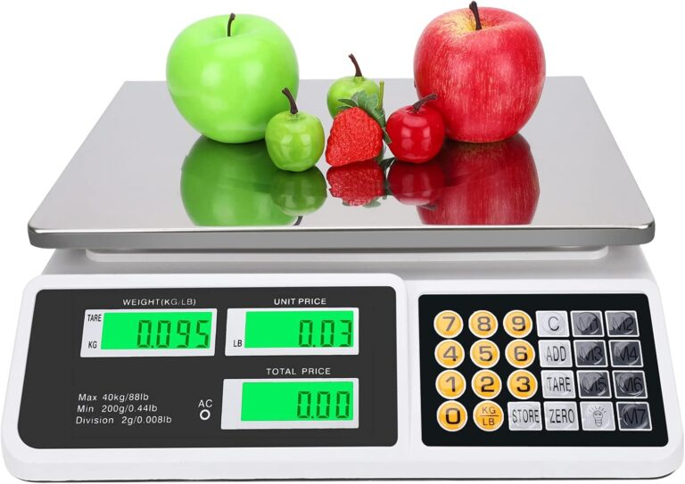 Price Computing Scale 88lb/40kg Digital Commercial Scale with Stainless Steel Platform for Market, Retail & Meat Shop