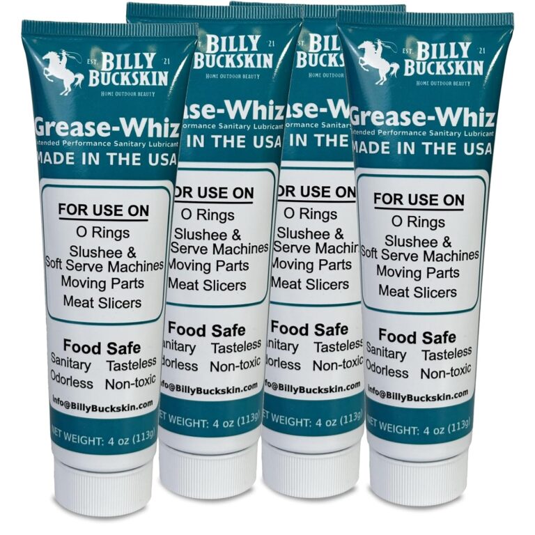 Grease-Whiz Food Grade Grease Lubricant (4oz, 4 Pack) – Safe for Ice Cream, Slushee Machines, Kegs, Pools & O-Rings