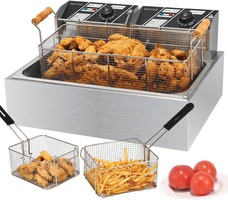 Commercial Deep Fryer 12L Pro: 3400W Electric Oil Fryer with Baskets & Temperature Control for Large Capacity Frying