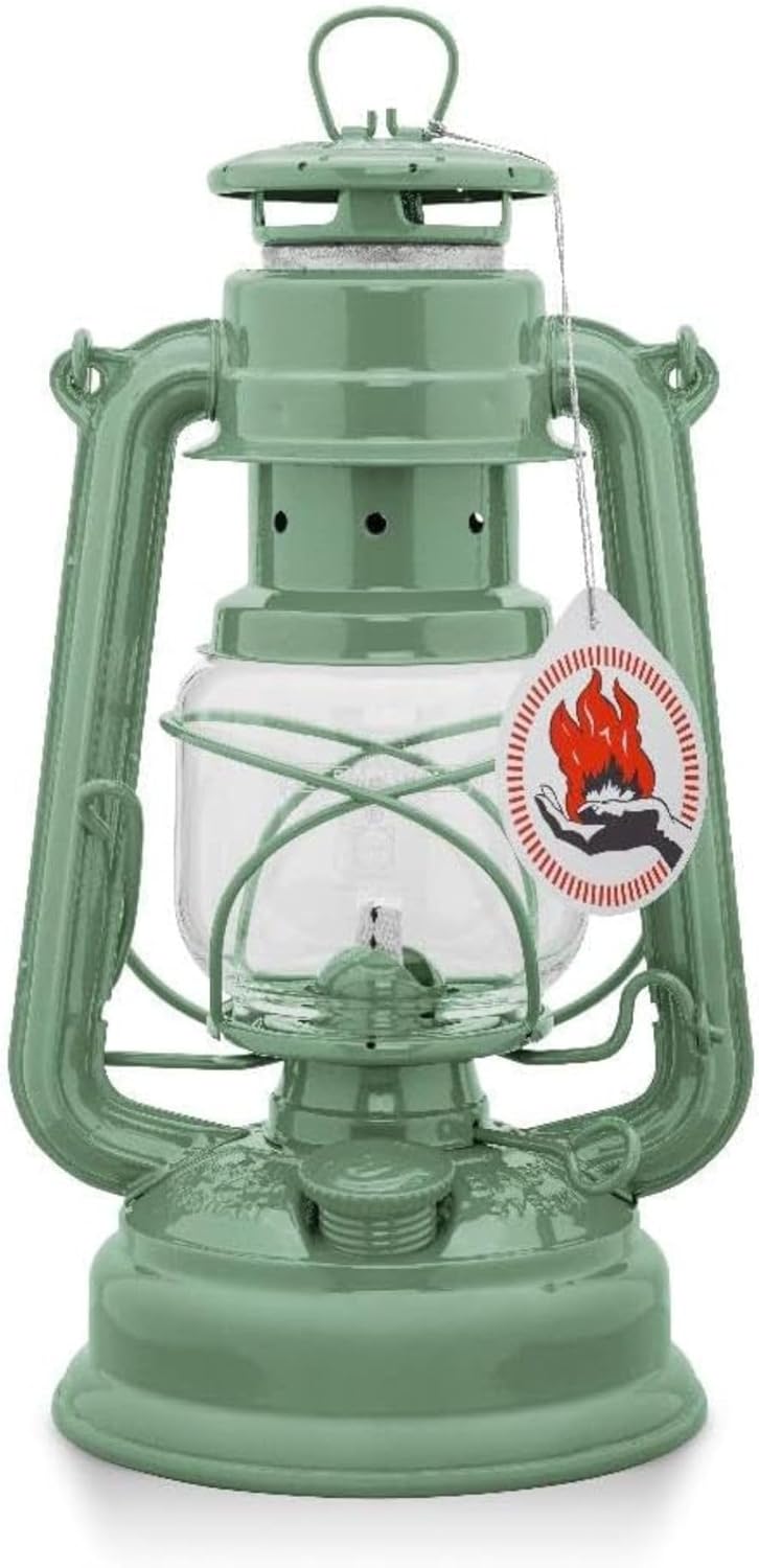 Feuerhand Baby Special 276 Storm Lantern | Made in Germany | Sage Green Petroleum Lamp