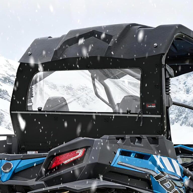 StarknightMT Soft Rear Window with Zipper | Waterproof PVC UTV Accessory for CFMOTO ZForce 800/500/1000
