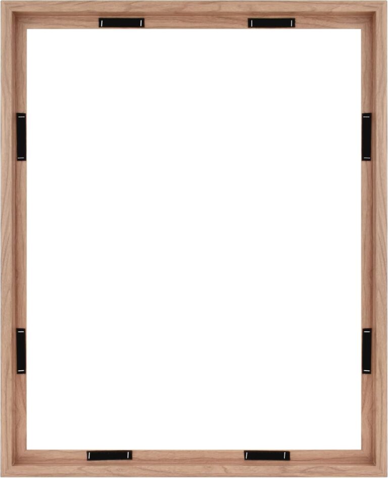 MCS Canvas Float Frame 24×30 Walnut Wood Grain for Finished Canvases – Vertical & Horizontal Wall Hanging