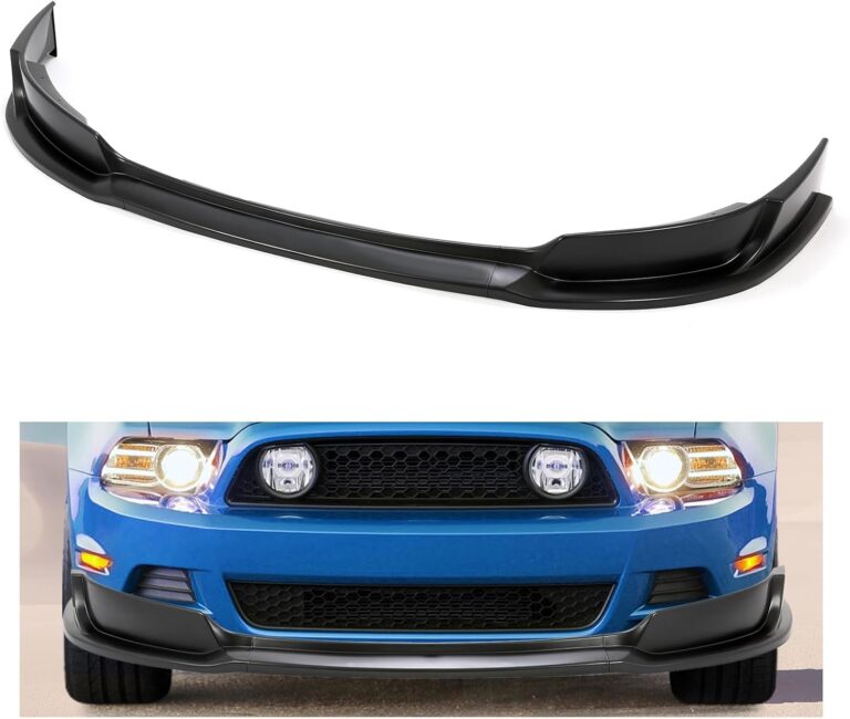 HECASA Front Bumper Lip Spoiler for 2013-2014 Ford Mustang GT | 3-Piece PP Plastic Black Lower Splitter