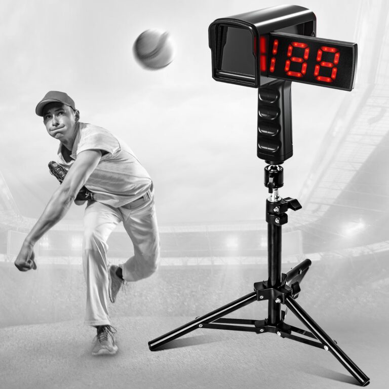 Baseball Radar Gun with Tripod: Handheld Speed Sensor for Training, Features LED/LCD Display for Baseball & Softball