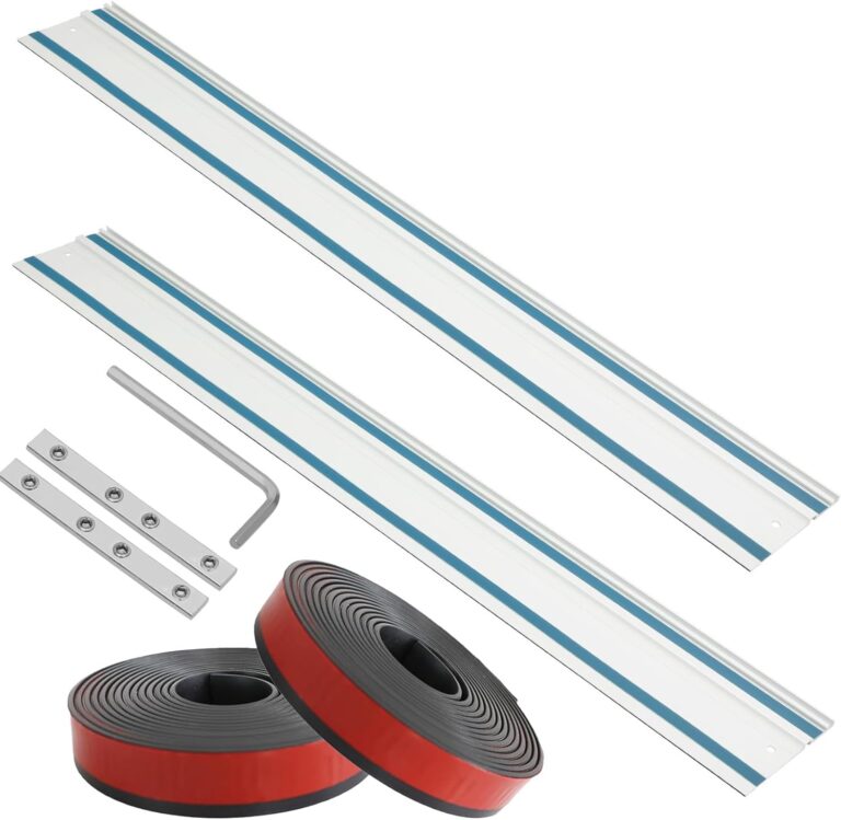 2×55″ Makita Track Saw Guide Rail Kit (110in Total) with Connectors & Strip Bar for Precision Cuts