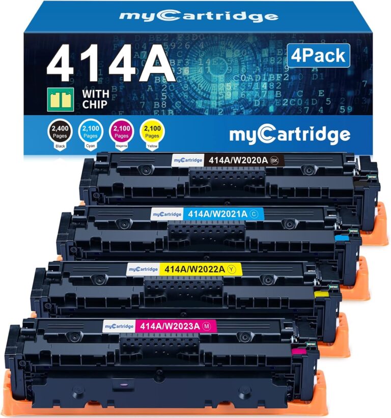 414A Toner Cartridges 4 Pack (Chip) – HP 414A 414X Compatible for Color LaserJet Pro MFP M479, M454 Series – High Yield
