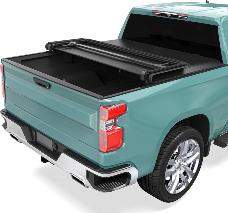 Soft Tri-Fold Tonneau Cover for 2019-2026 Chevy Silverado/GMC Sierra 1500 5.8 ft Bed | Weatherproof Truck Accessory
